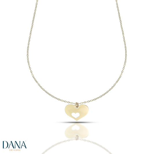 DANA L'OR 9 CARATI 9K Gold Heart Necklace