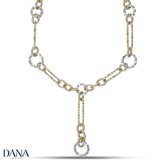 Harmonia Collection Women's Necklace - Linear Trilogy DANA L'OR 9 CARATS