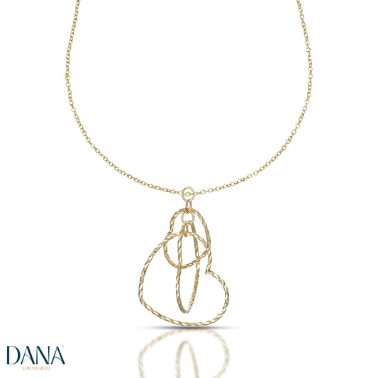 DANA L'OR 9 CARATI 9K Gold Heart Necklace