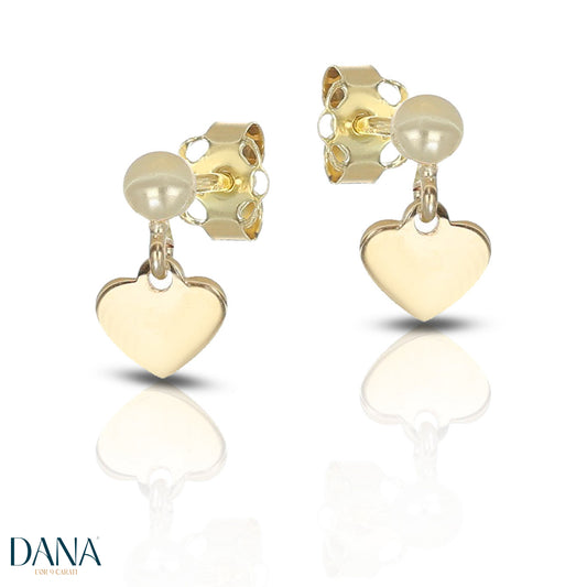 DANA L'OR 9 CARATI 9K Gold Baby Drop Earrings