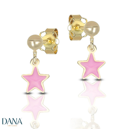 DANA L'OR 9 CARATI 9K Gold Baby Drop Earrings
