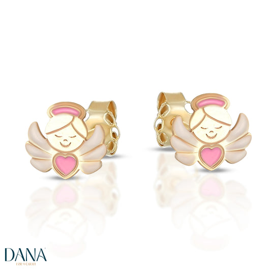 Boucles d'oreilles Harmonia Collection pour femmes - Modèle clou d'oreilles pendantes en or Dana 9 carats