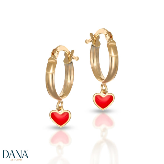 Boucles d'oreilles Harmonia Collection pour femmes - Modèle clou d'oreilles pendantes en or Dana 9 carats