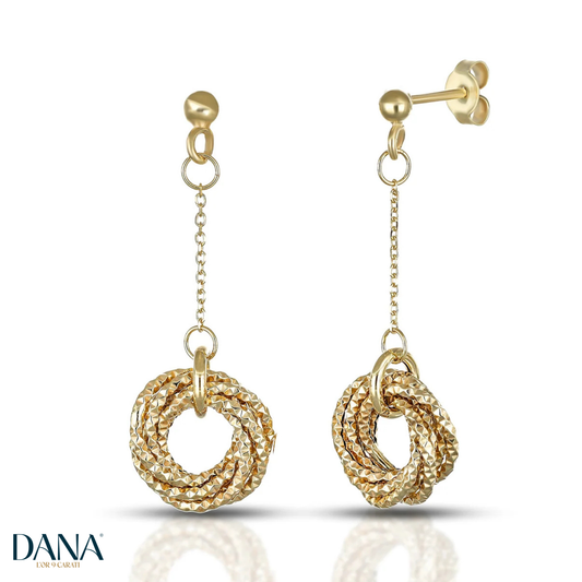 DANA L'OR 9 CARATI 9K Gold Baby Stud Earrings