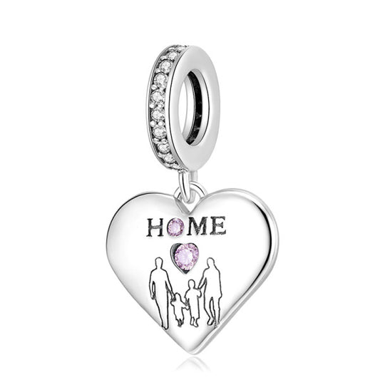 LES FOLIES FAMILY HEART CHARM