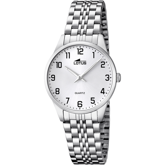LOTUS CLASSIC WHITE STEEL WATCH