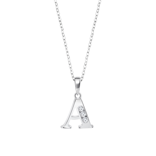 Lotus Silver Initial Necklace LP3054-1 Silver, Women