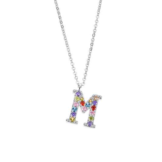 Collana lettera M Lotus Silver LP3426-1/M