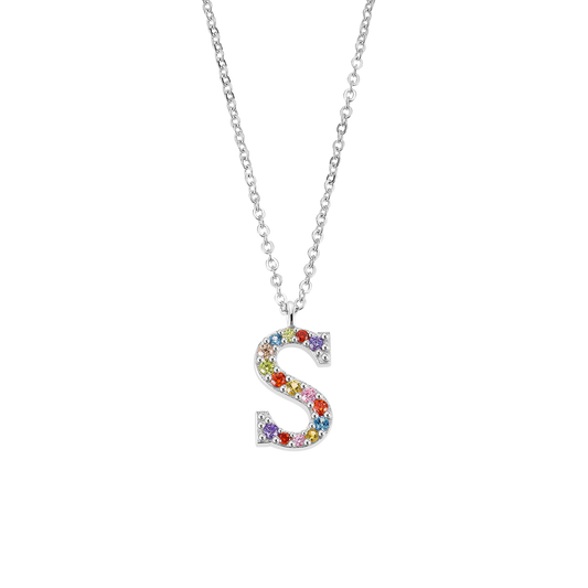 Collana lettera S Lotus silver LP3426-1/S