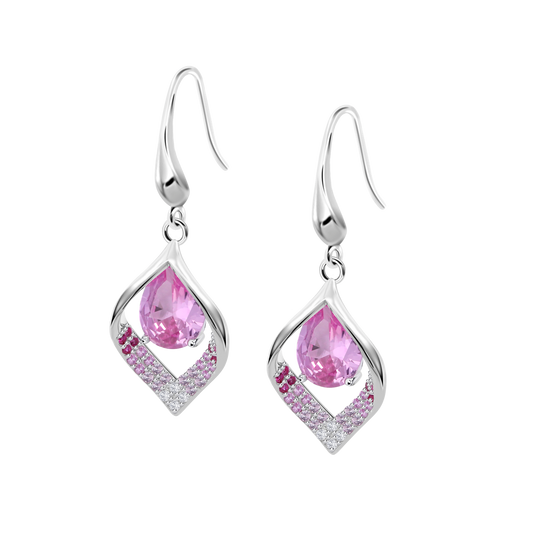 LOTUS SILVER EARRINGS LP3711-4/2 SILVER, WOMEN