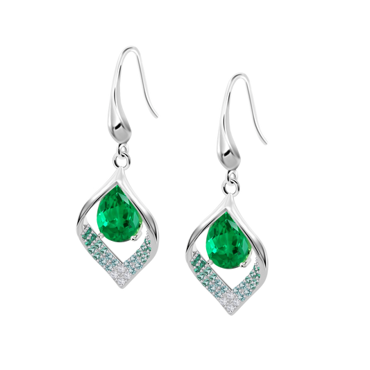 LOTUS SILVER EARRINGS LP3711-4/3 SILVER, WOMEN