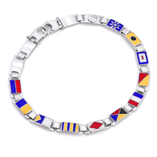 Bracciale bandiere SMALL silver Arcadia