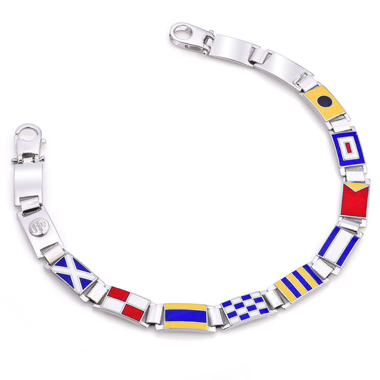 Bracciale bandiere MEDIUM silver Arcadia