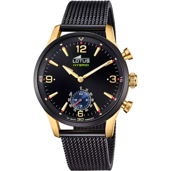 OROLOGIO LOTUS IBRIDO NERO E ORO UOMO