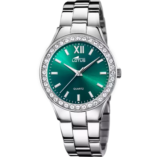 MONTRE LOTUS VERTE POUR FEMME