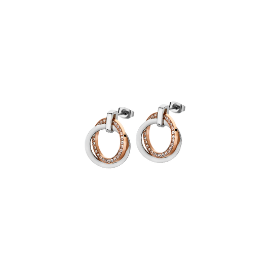 LOTUS STYLE GEOMETRIC EARRINGS LS1780-4/2 316L STAINLESS STEEL, WOMEN