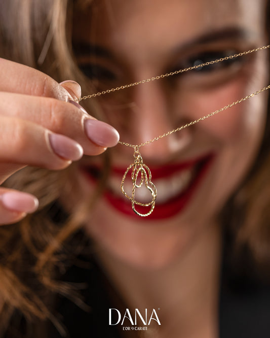 Collana cuori oro 9 carati DANA L'OR 9 CARATI