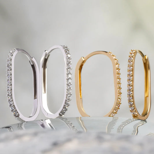 Orecchini da Donna insquare oro 9 carati DANA L'OR 9 CARATI