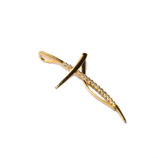 18K gold cross for women