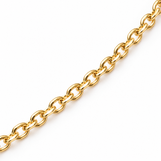 Chaîne rolo en or 18 carats et diamants