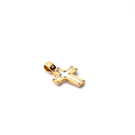 18K Gold Mother-of-Pearl Cross