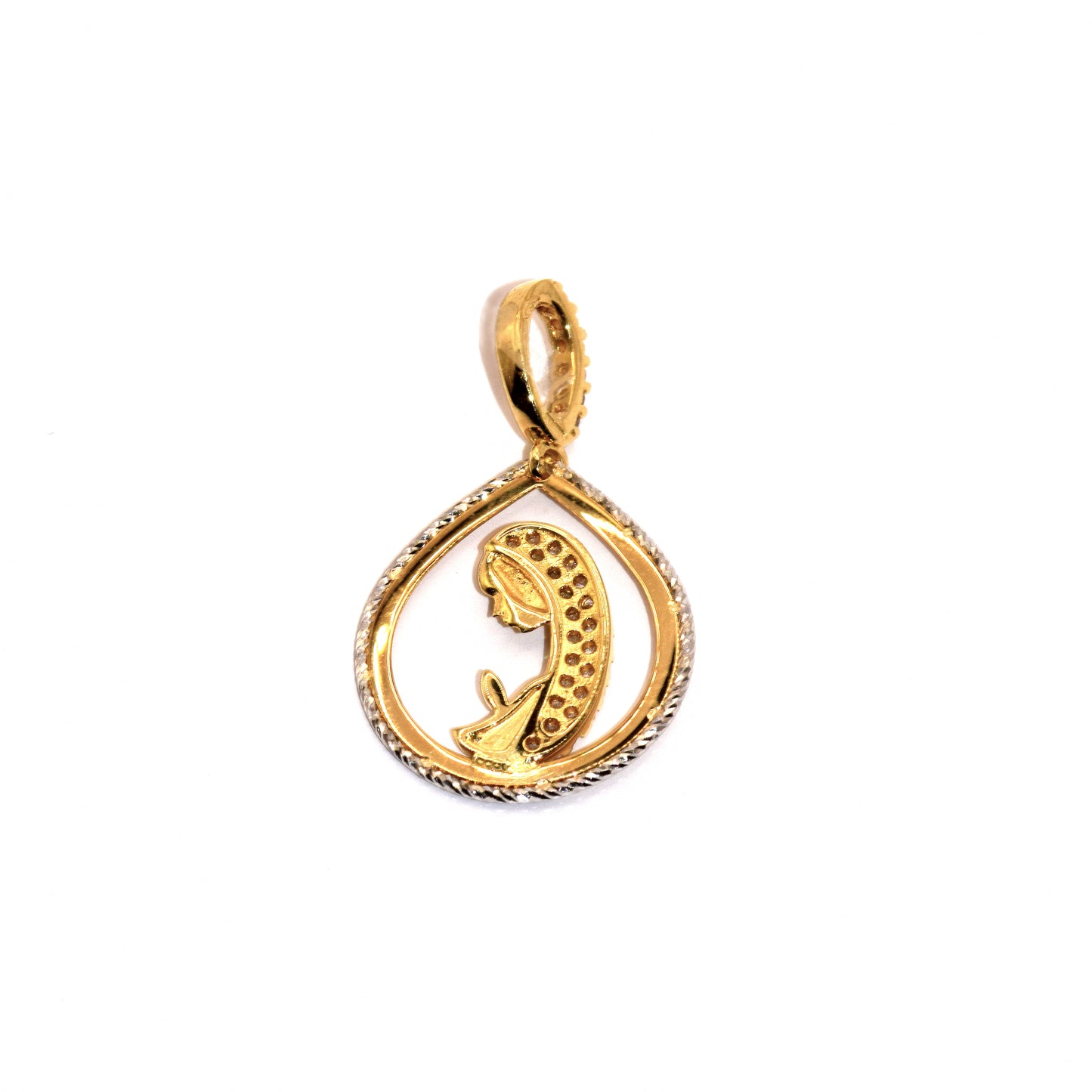 Ciondolo madonnina stilizzata oro 18k