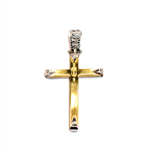 Croce stilizzata oro 18 carati