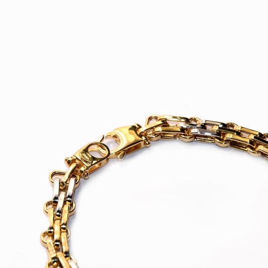 Bracciale bicolore oro 18 carati