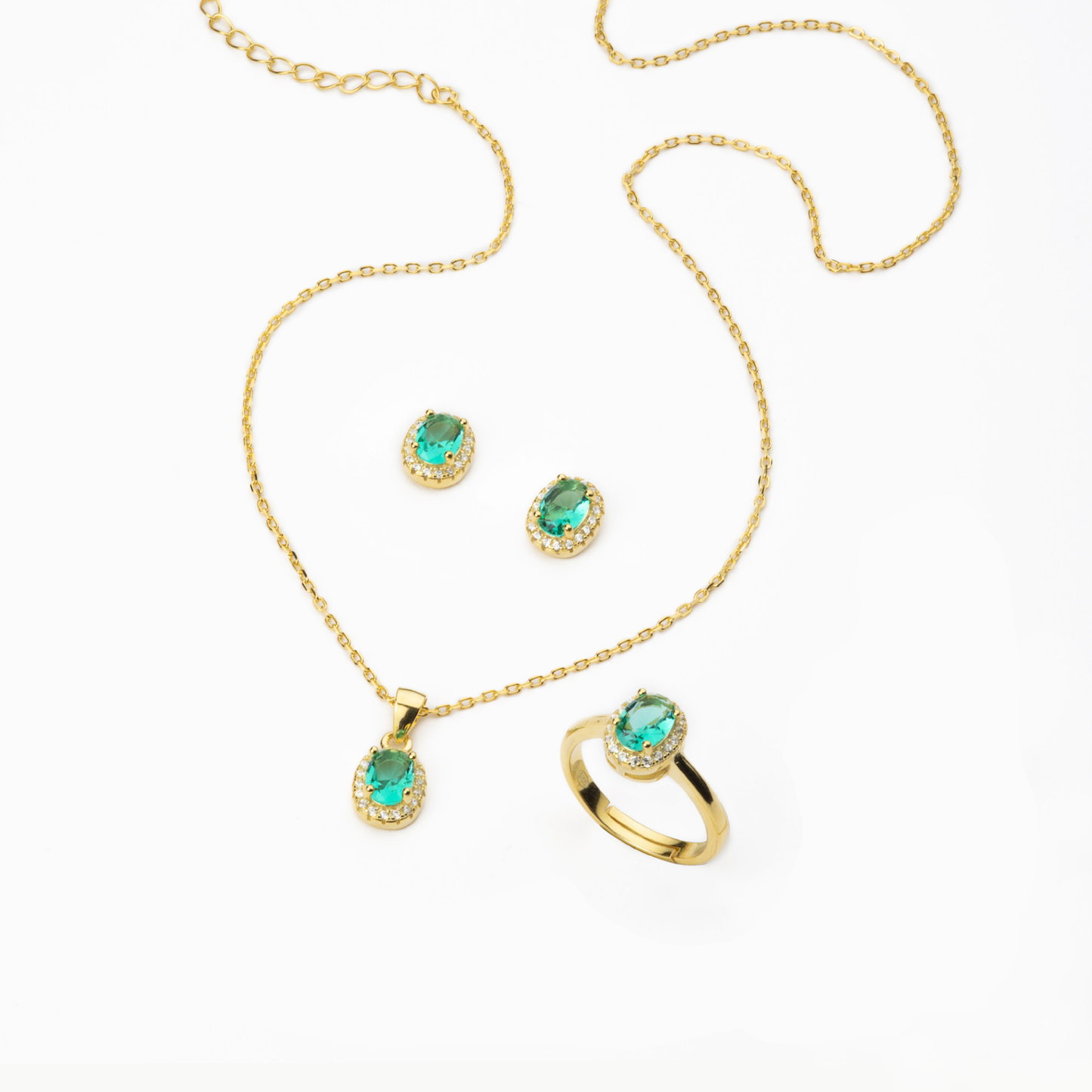 Collana ovale smeraldo argento 925 BARBIERI
