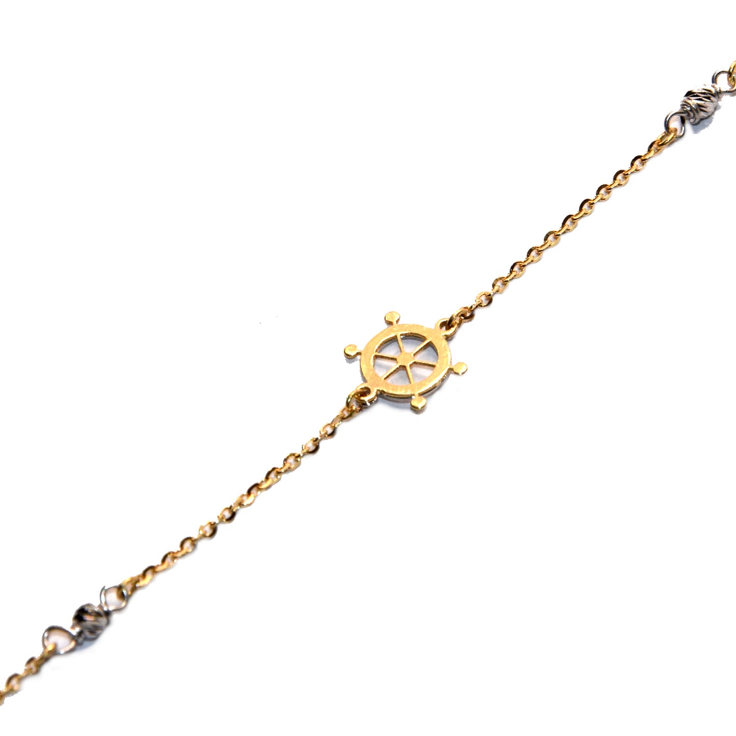 Bracciale bicolore timone oro 18k