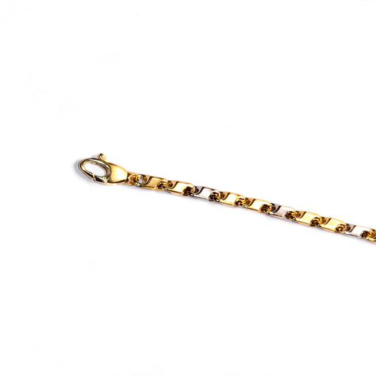 Bracciale bicolore oro 18 carati