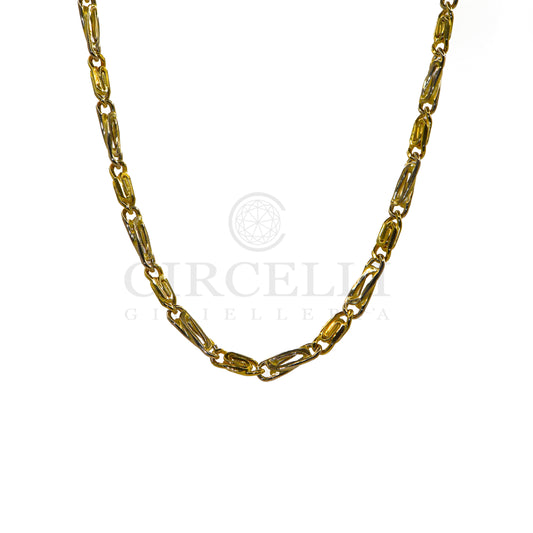 Collana bicolore oro 18k