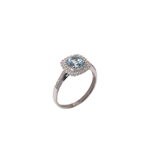 Anello topazio oro 18 carati