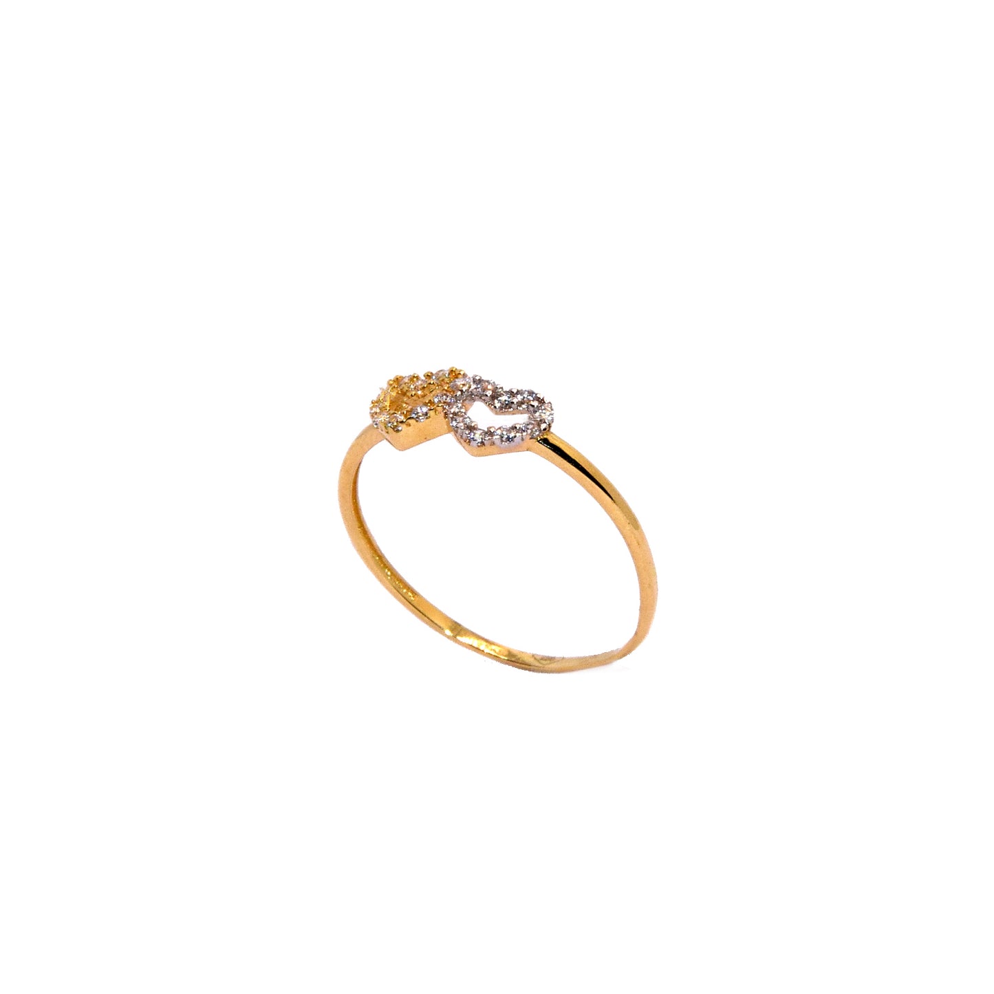 Anello cuori oro 18k