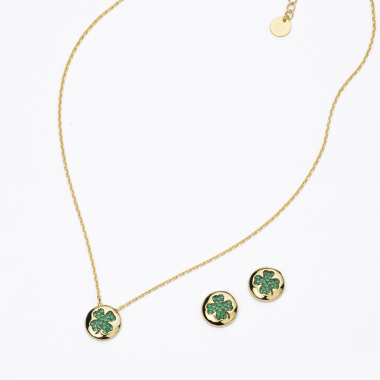 BARBIERI 925 silver four-leaf clover necklace