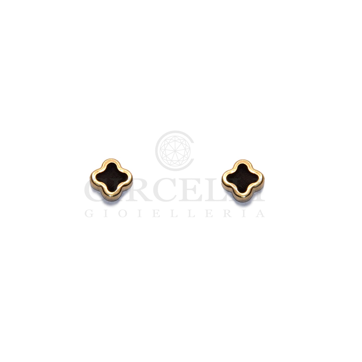 Orecchini con quadrifogli oro 18k