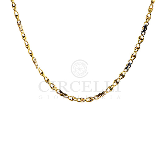 Collana bicolore oro 18k