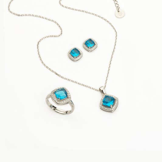 Anello Acquamarina argento 925 BARBIERI