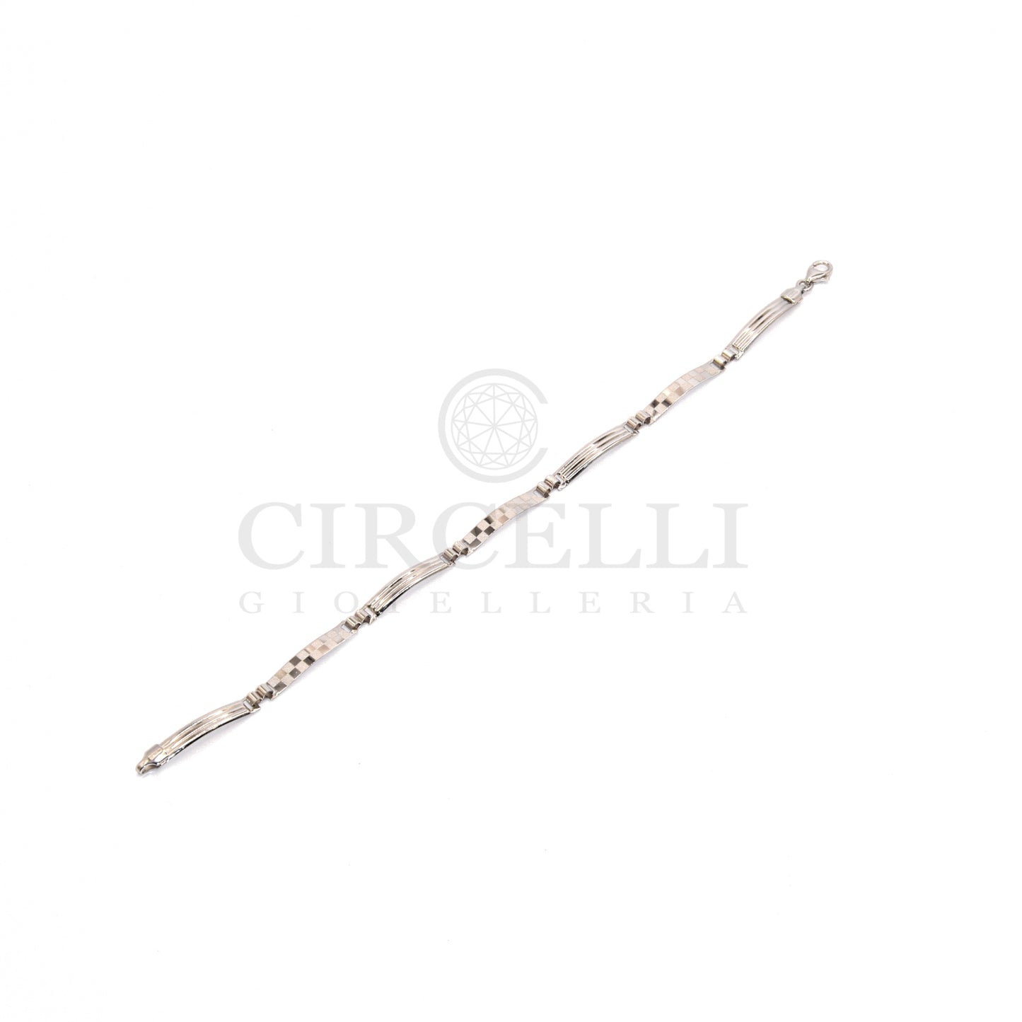 Bracciale piastre oro bianco 18k