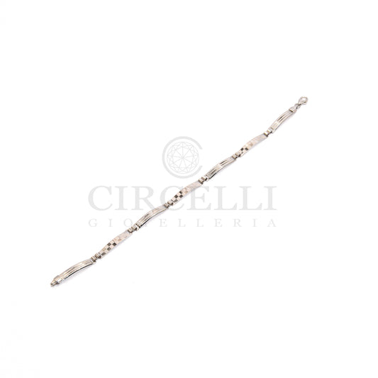 Bracciale piastre oro bianco 18k