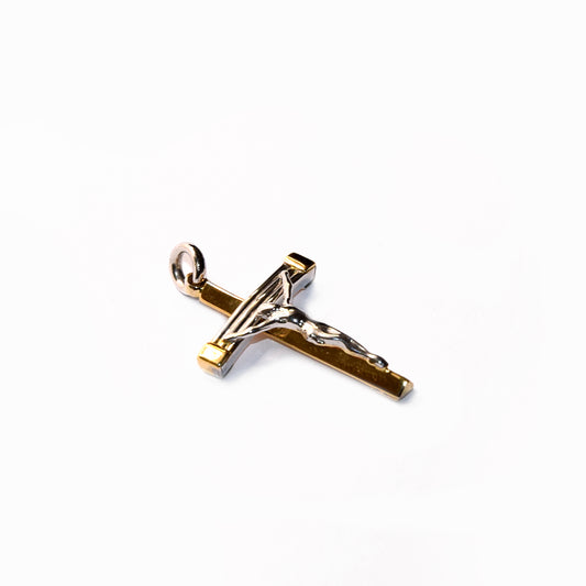 18K gold two-tone cross