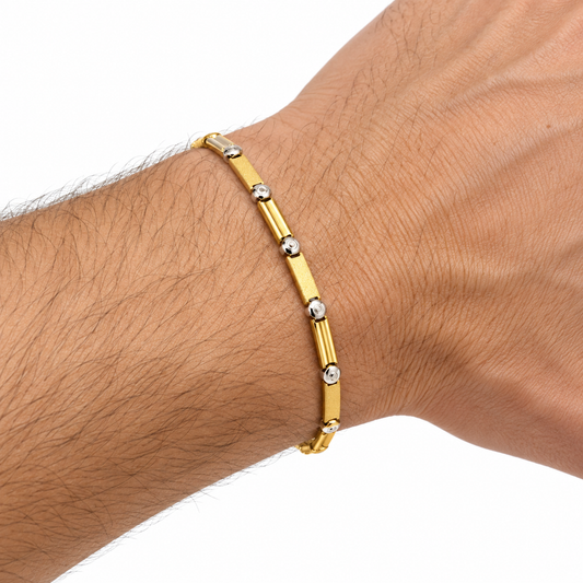 Bracciale piastre oro 18 carati