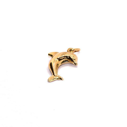 18K Gold Dolphin Pendant