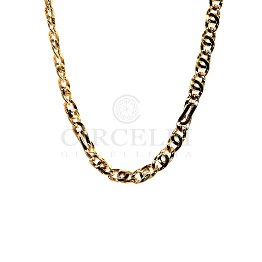 Collana bicolore oro 18k