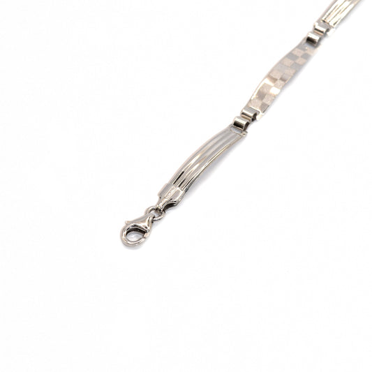 Bracciale piastre oro bianco 18 carati