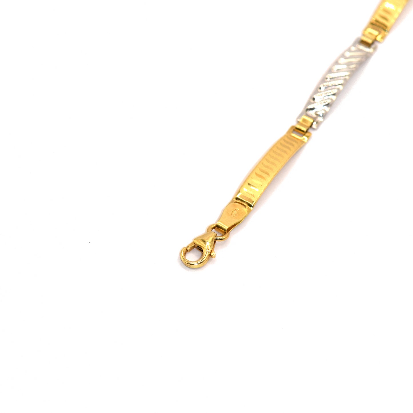 Bracciale piastre fantasy oro 18k