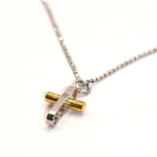 Collana croce bicolore Arcadia