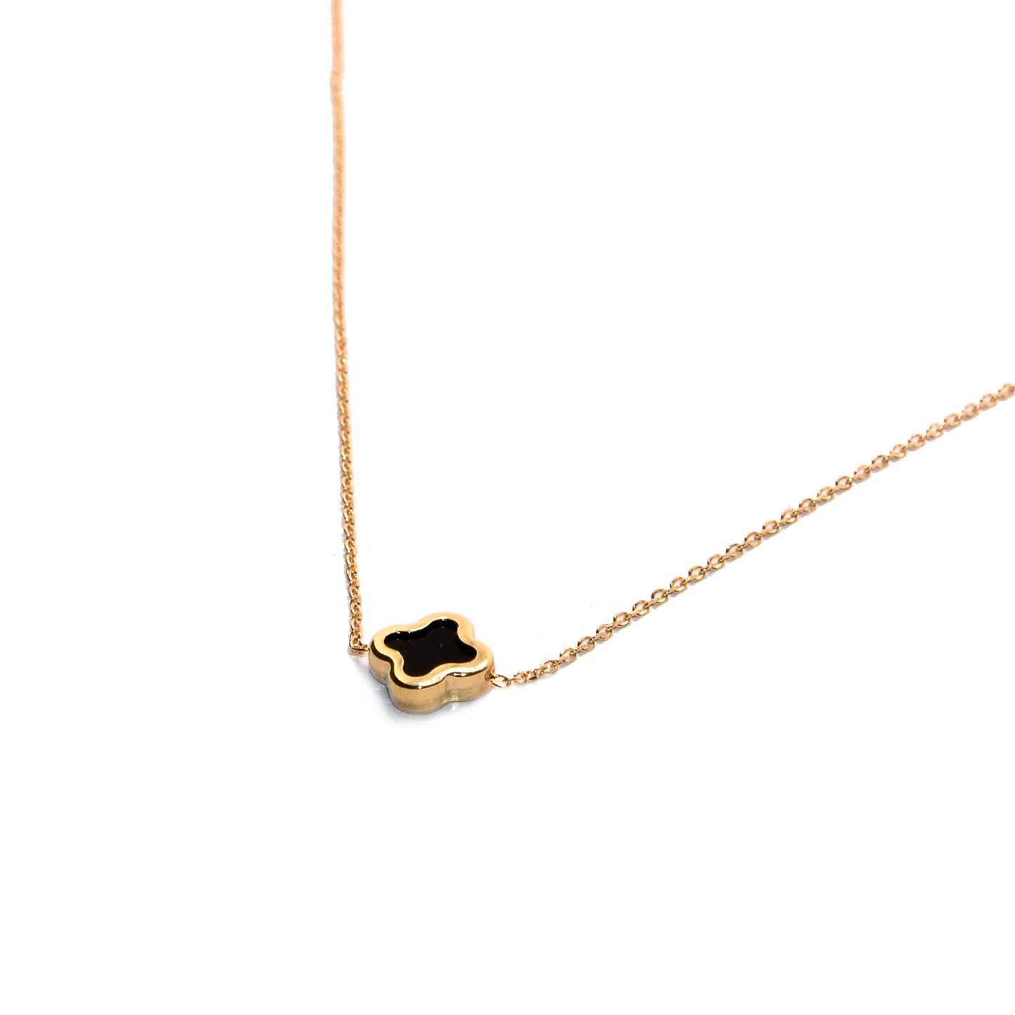 Collana con quadrifoglio oro 18k