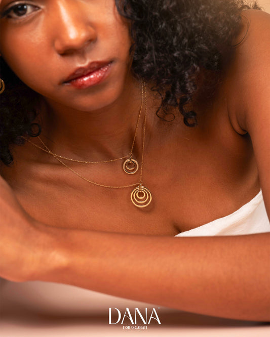 Collana cerchi oro 9 carati DANA L'OR 9 CARATI