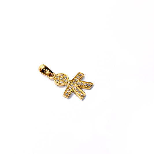 18K Gold Baby Pendant
